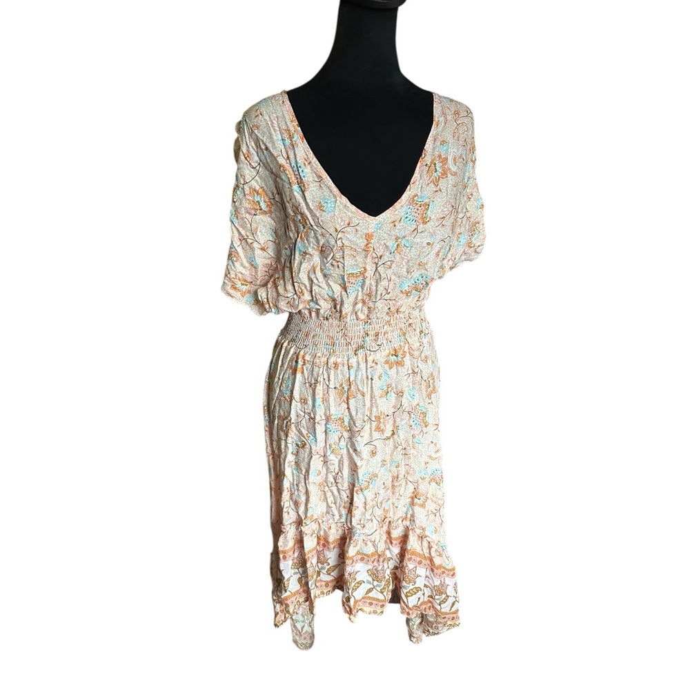 KorMei High-Low Sundress Floral Print V-Neck Dress